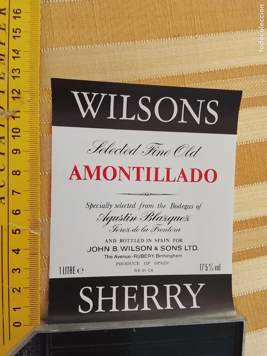 Etiquetas antiguas: HAGA SU OFERTA - ANTIGUA ETIQUETA DE VINO LICOR co&ntilde;ac manzanilla fino SANLUCAR JEREZ CADIZ EL PUERTO