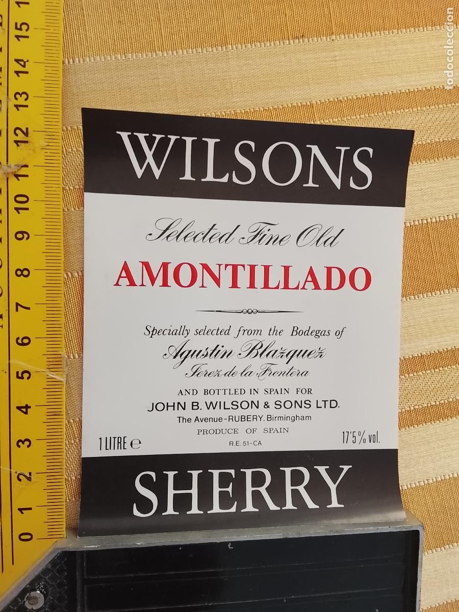 Etiquetas antiguas: HAGA SU OFERTA - ANTIGUA ETIQUETA DE VINO LICOR co&ntilde;ac manzanilla fino SANLUCAR JEREZ CADIZ EL PUERTO
