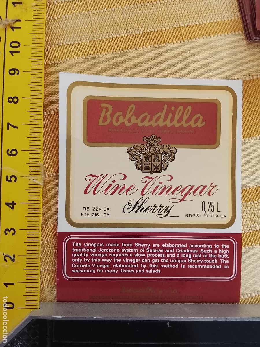 Etiquetas antiguas: HAGA SU OFERTA - ANTIGUA ETIQUETA DE VINO LICOR co&ntilde;ac manzanilla fino SANLUCAR JEREZ CADIZ EL PUERTO