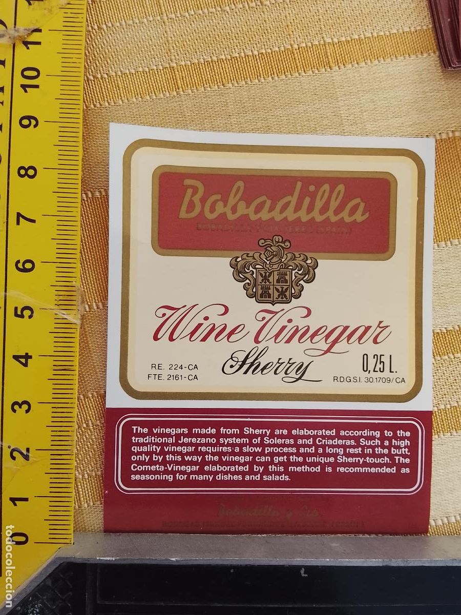 Etiquetas antiguas: HAGA SU OFERTA - ANTIGUA ETIQUETA DE VINO LICOR co&ntilde;ac manzanilla fino SANLUCAR JEREZ CADIZ EL PUERTO