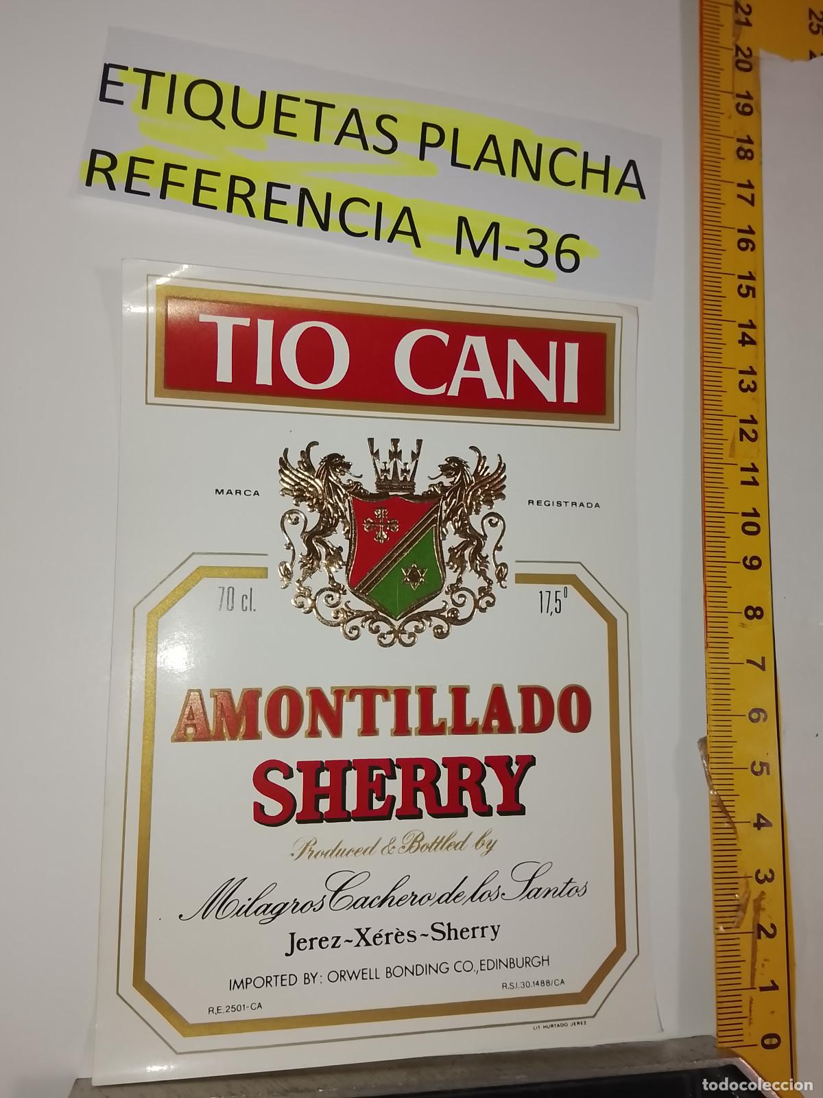 Etiquetas antiguas: HAGA SU OFERTA - ANTIGUA ETIQUETA DE VINO LICOR co&ntilde;ac manzanilla fino SANLUCAR JEREZ CADIZ EL PUERTO