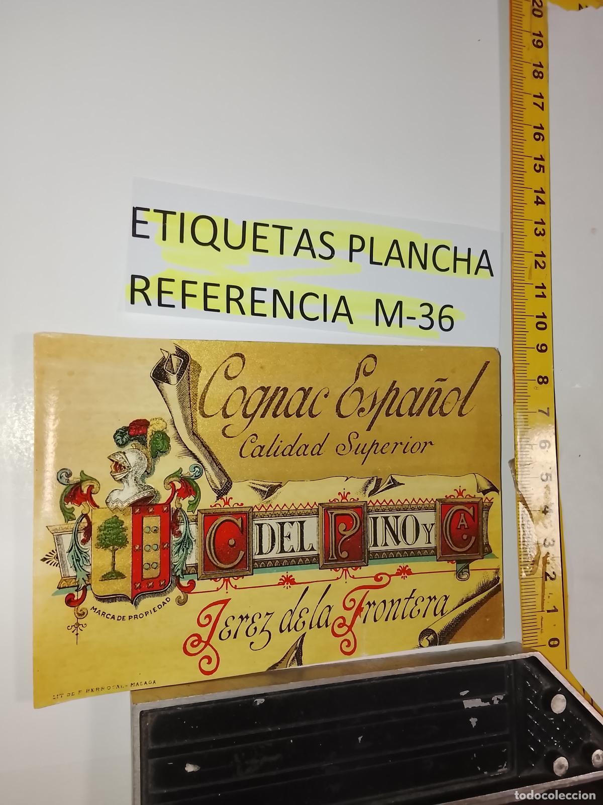 Etiquetas antiguas: HAGA SU OFERTA - ANTIGUA ETIQUETA DE VINO LICOR co&ntilde;ac manzanilla fino SANLUCAR JEREZ CADIZ EL PUERTO