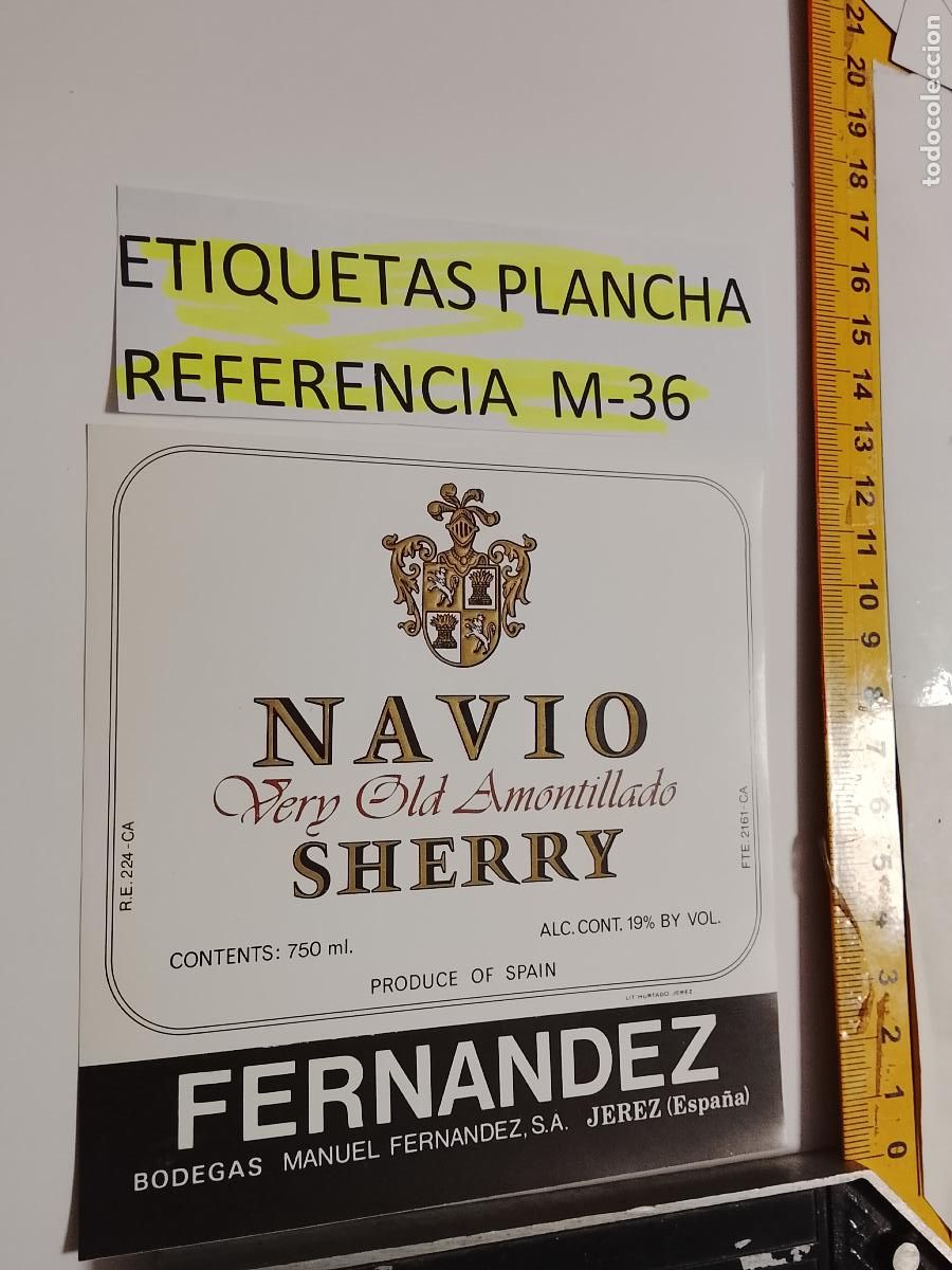Etiquetas antiguas: HAGA SU OFERTA - ANTIGUA ETIQUETA DE VINO LICOR co&ntilde;ac manzanilla fino SANLUCAR JEREZ CADIZ EL PUERTO