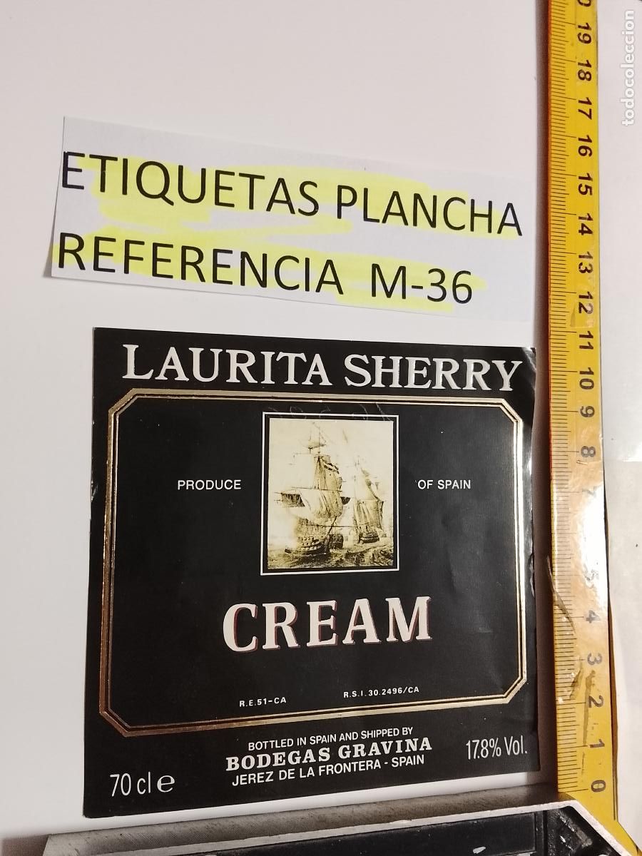 Etiquetas antiguas: HAGA SU OFERTA - ANTIGUA ETIQUETA DE VINO LICOR co&ntilde;ac manzanilla fino SANLUCAR JEREZ CADIZ EL PUERTO
