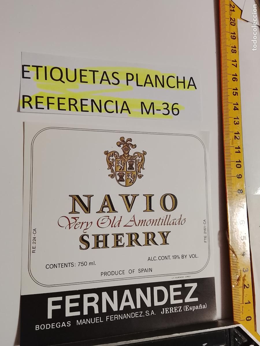 Etiquetas antiguas: HAGA SU OFERTA - ANTIGUA ETIQUETA DE VINO LICOR co&ntilde;ac manzanilla fino SANLUCAR JEREZ CADIZ EL PUERTO