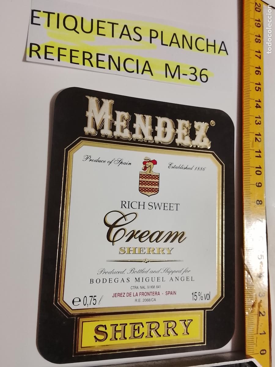 Etiquetas antiguas: HAGA SU OFERTA - ANTIGUA ETIQUETA DE VINO LICOR co&ntilde;ac manzanilla fino SANLUCAR JEREZ CADIZ EL PUERTO
