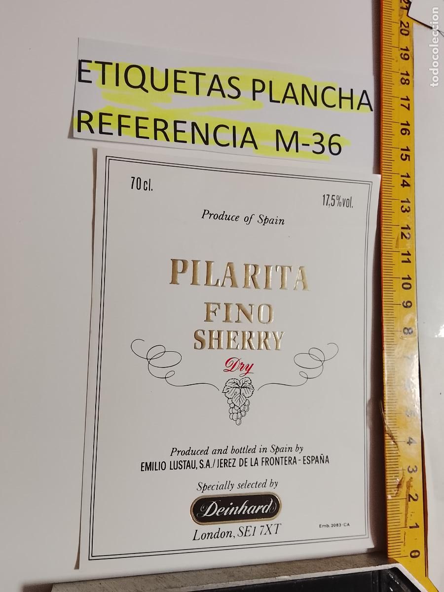 Etiquetas antiguas: HAGA SU OFERTA - ANTIGUA ETIQUETA DE VINO LICOR co&ntilde;ac manzanilla fino SANLUCAR JEREZ CADIZ EL PUERTO