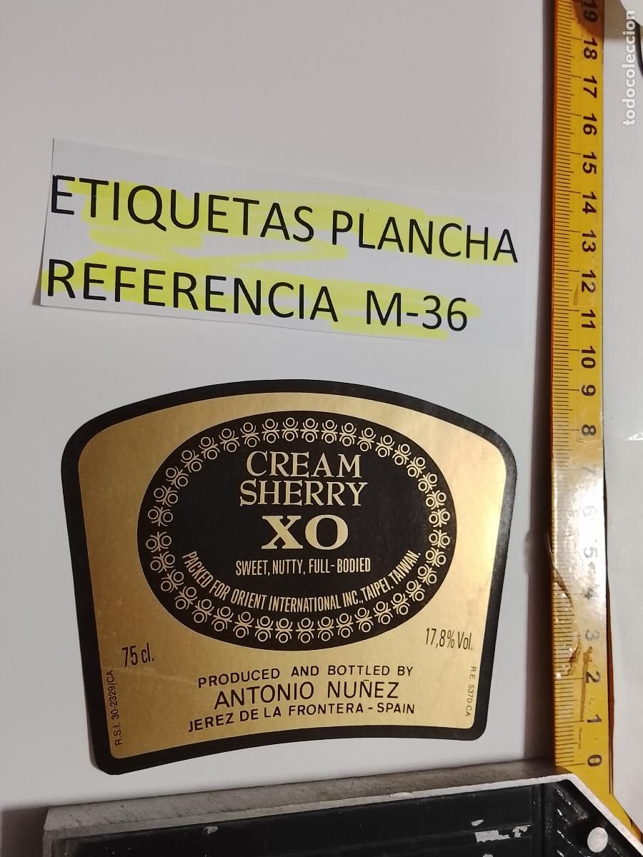 Etiquetas antiguas: HAGA SU OFERTA - ANTIGUA ETIQUETA DE VINO LICOR co&ntilde;ac manzanilla fino SANLUCAR JEREZ CADIZ EL PUERTO