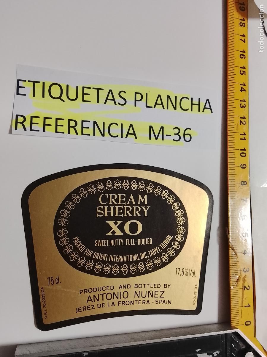 Etiquetas antiguas: HAGA SU OFERTA - ANTIGUA ETIQUETA DE VINO LICOR co&ntilde;ac manzanilla fino SANLUCAR JEREZ CADIZ EL PUERTO