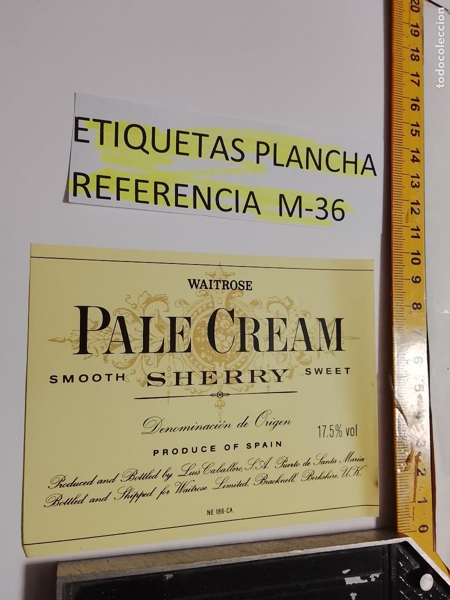 Etiquetas antiguas: HAGA SU OFERTA - ANTIGUA ETIQUETA DE VINO LICOR co&ntilde;ac manzanilla fino SANLUCAR JEREZ CADIZ EL PUERTO