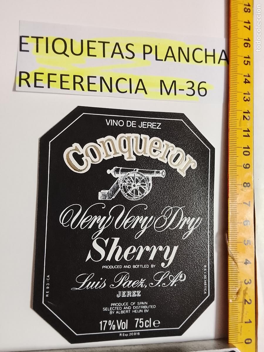 &Eacute;tiquettes anciennes: HAGA SU OFERTA - ANTIGUA ETIQUETA DE VINO LICOR co&ntilde;ac manzanilla fino SANLUCAR JEREZ CADIZ EL PUERTO