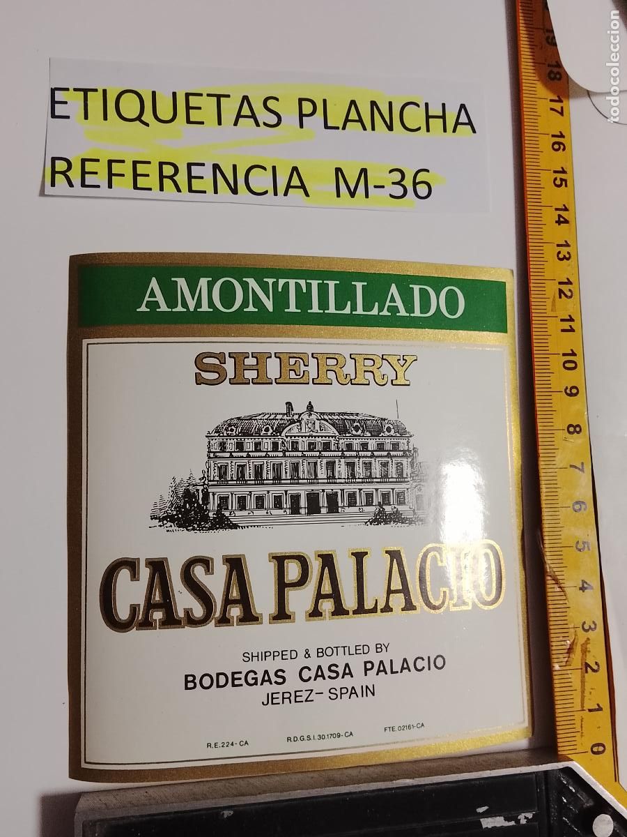 &Eacute;tiquettes anciennes: HAGA SU OFERTA - ANTIGUA ETIQUETA DE VINO LICOR co&ntilde;ac manzanilla fino SANLUCAR JEREZ CADIZ EL PUERTO