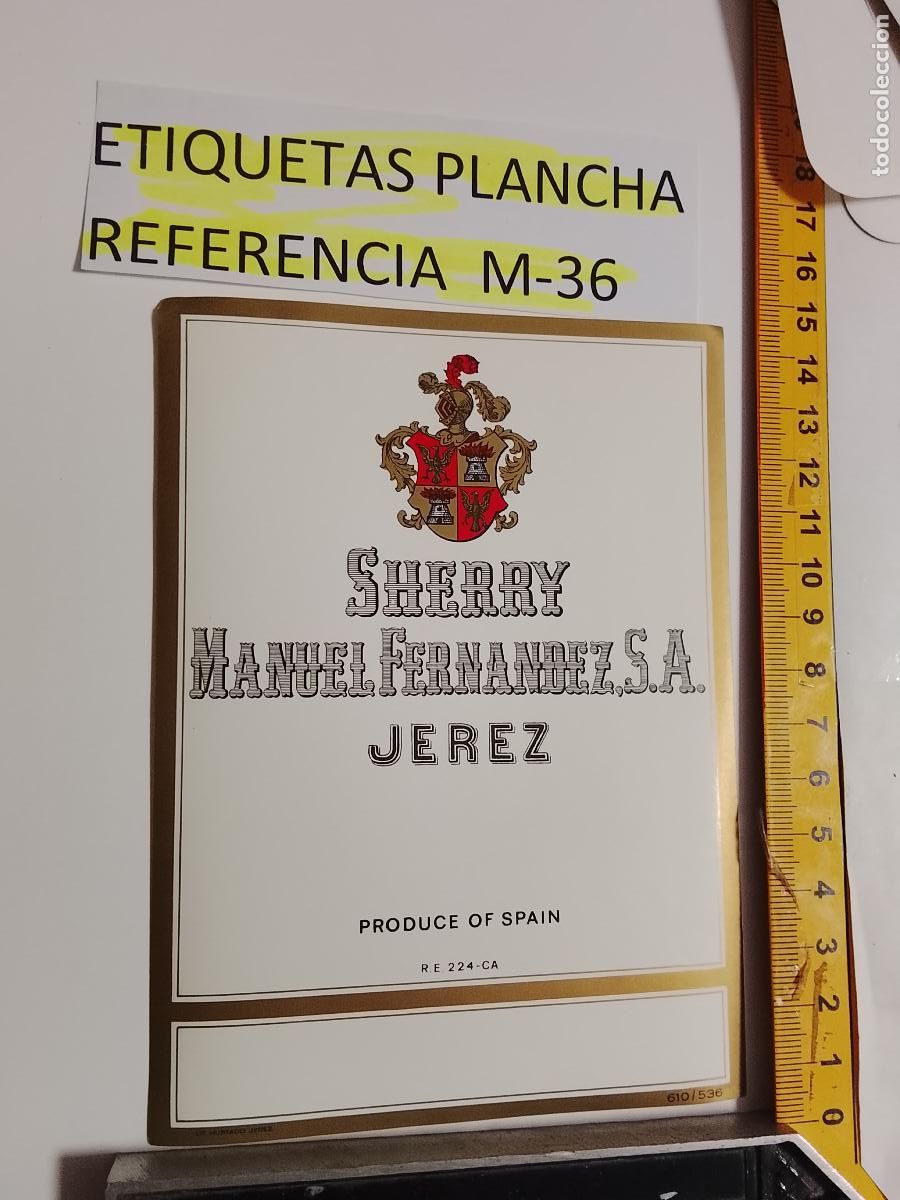 &Eacute;tiquettes anciennes: HAGA SU OFERTA - ANTIGUA ETIQUETA DE VINO LICOR co&ntilde;ac manzanilla fino SANLUCAR JEREZ CADIZ EL PUERTO
