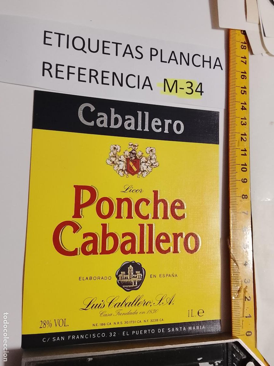 Old Labels: HAGA SU OFERTA - ANTIGUA ETIQUETA DE VINO LICOR co&ntilde;ac manzanilla fino SANLUCAR JEREZ CADIZ EL PUERTO