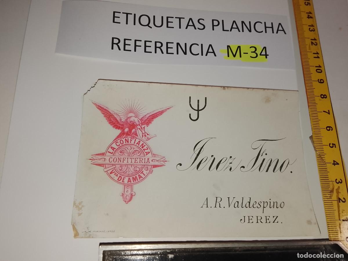 Old Labels: HAGA SU OFERTA - ANTIGUA ETIQUETA DE VINO LICOR co&ntilde;ac manzanilla fino SANLUCAR JEREZ CADIZ EL PUERTO
