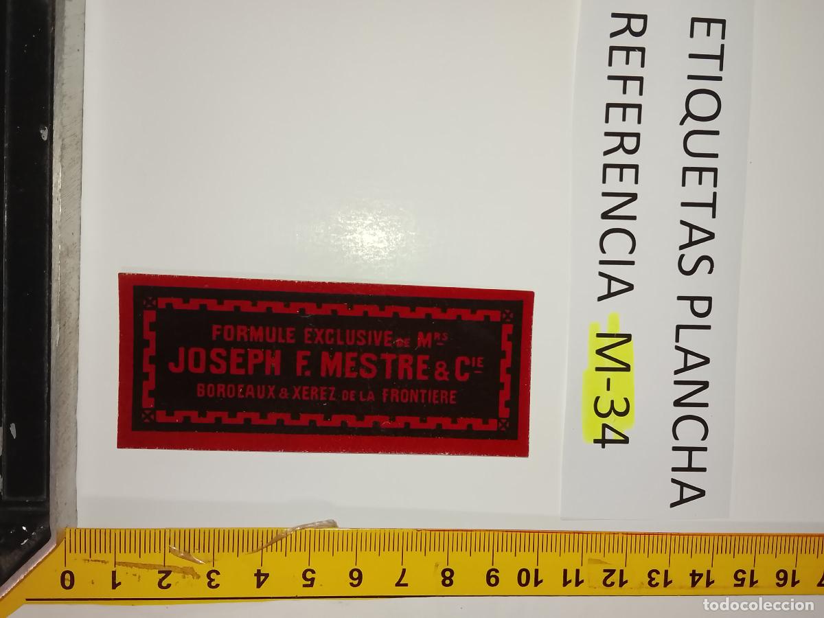 Old Labels: HAGA SU OFERTA - ANTIGUA ETIQUETA DE VINO LICOR co&ntilde;ac manzanilla fino SANLUCAR JEREZ CADIZ EL PUERTO