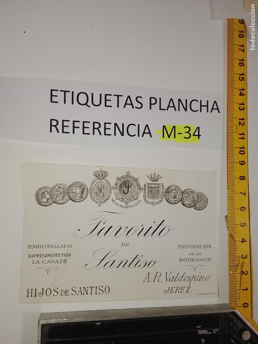 Old Labels: HAGA SU OFERTA - ANTIGUA ETIQUETA DE VINO LICOR co&ntilde;ac manzanilla fino SANLUCAR JEREZ CADIZ EL PUERTO
