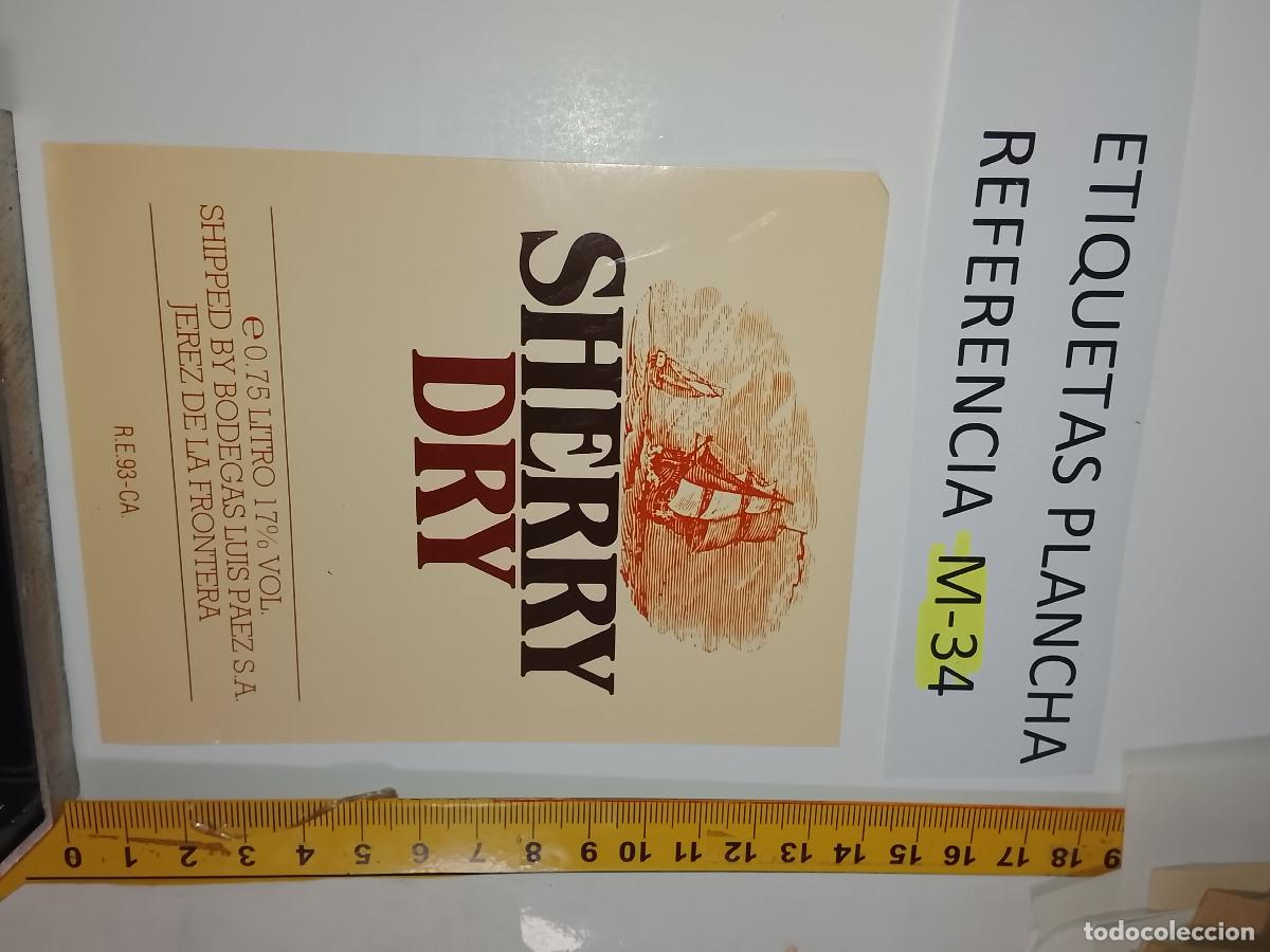 Old Labels: HAGA SU OFERTA - ANTIGUA ETIQUETA DE VINO LICOR co&ntilde;ac manzanilla fino SANLUCAR JEREZ CADIZ EL PUERTO