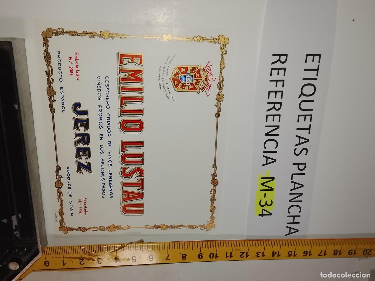 Etiquetas antiguas: HAGA SU OFERTA - ANTIGUA ETIQUETA DE VINO LICOR co&ntilde;ac manzanilla fino SANLUCAR JEREZ CADIZ EL PUERTO