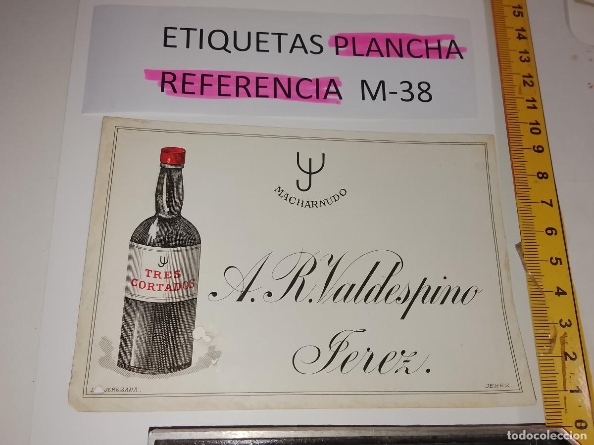 Etiquetas antiguas: HAGA SU OFERTA - ANTIGUA ETIQUETA DE VINO LICOR co&ntilde;ac manzanilla fino SANLUCAR JEREZ CADIZ EL PUERTO