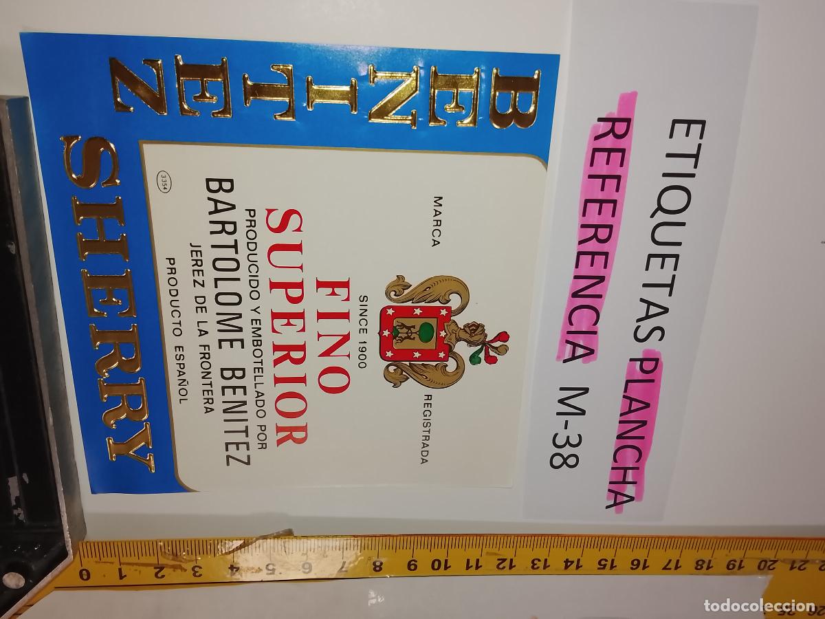 Etiquetas antiguas: HAGA SU OFERTA - ANTIGUA ETIQUETA DE VINO LICOR co&ntilde;ac manzanilla fino SANLUCAR JEREZ CADIZ EL PUERTO