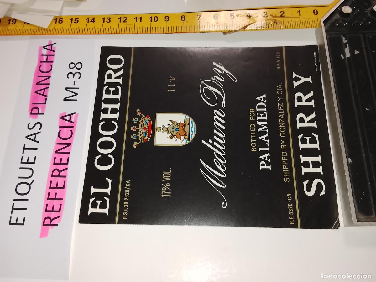 Etiquetas antiguas: HAGA SU OFERTA - ANTIGUA ETIQUETA DE VINO LICOR co&ntilde;ac manzanilla fino SANLUCAR JEREZ CADIZ EL PUERTO