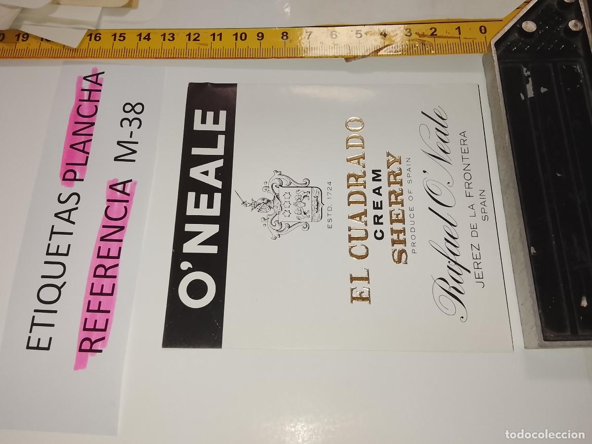 Etiquetas antiguas: HAGA SU OFERTA - ANTIGUA ETIQUETA DE VINO LICOR co&ntilde;ac manzanilla fino SANLUCAR JEREZ CADIZ EL PUERTO