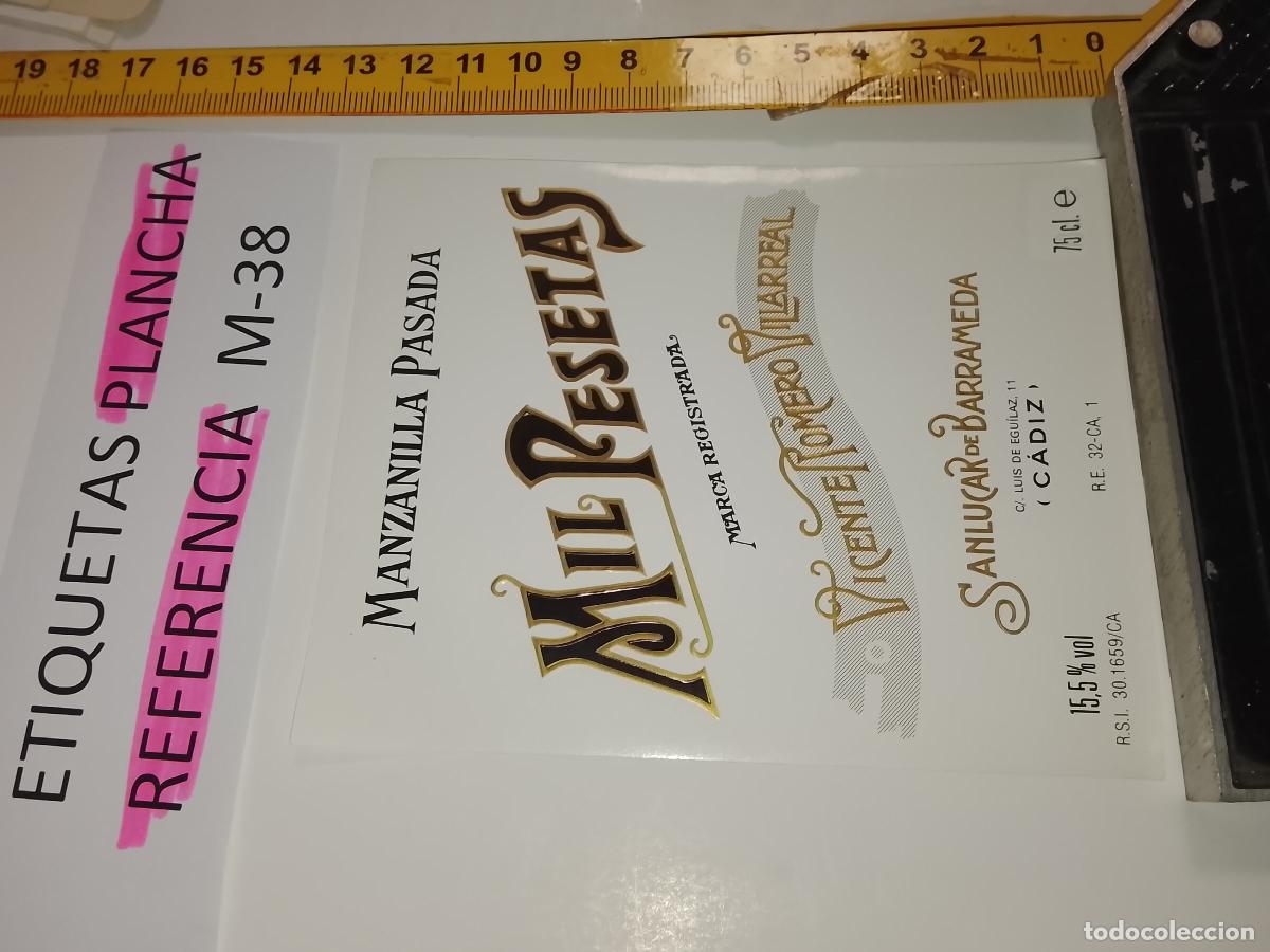 Etiquetas antiguas: HAGA SU OFERTA - ANTIGUA ETIQUETA DE VINO LICOR co&ntilde;ac manzanilla fino SANLUCAR JEREZ CADIZ EL PUERTO