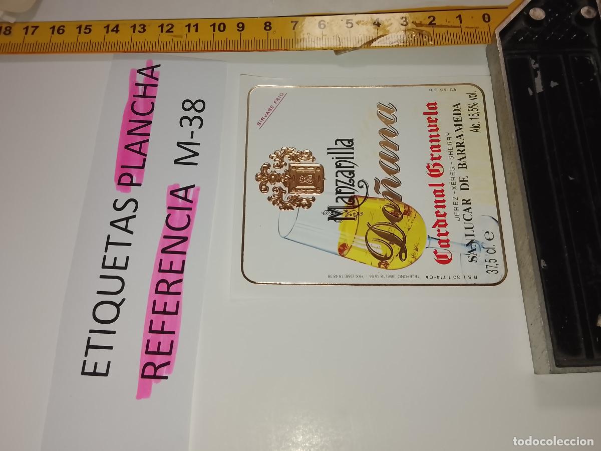 Etiquetas antiguas: HAGA SU OFERTA - ANTIGUA ETIQUETA DE VINO LICOR co&ntilde;ac manzanilla fino SANLUCAR JEREZ CADIZ EL PUERTO
