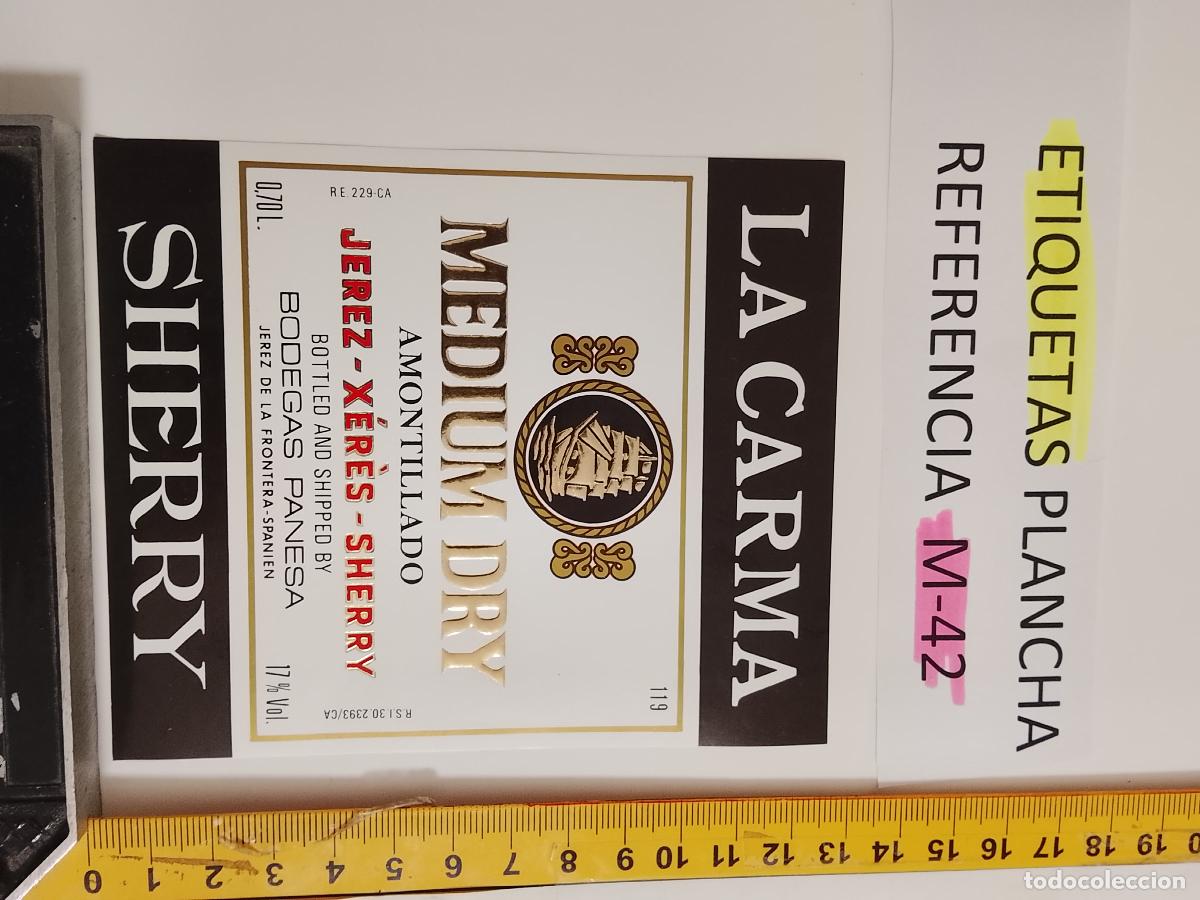 Etiquetas antiguas: HAGA SU OFERTA - ANTIGUA ETIQUETA DE VINO LICOR co&ntilde;ac manzanilla fino SANLUCAR JEREZ CADIZ EL PUERTO