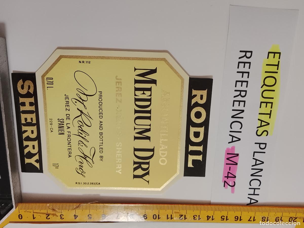 Etiquetas antiguas: HAGA SU OFERTA - ANTIGUA ETIQUETA DE VINO LICOR co&ntilde;ac manzanilla fino SANLUCAR JEREZ CADIZ EL PUERTO