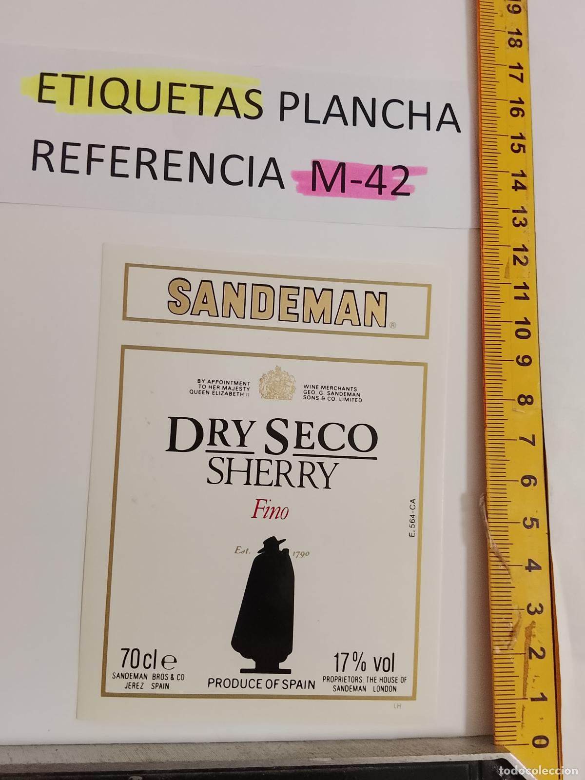 Etiquetas antiguas: HAGA SU OFERTA - ANTIGUA ETIQUETA DE VINO LICOR co&ntilde;ac manzanilla fino SANLUCAR JEREZ CADIZ EL PUERTO