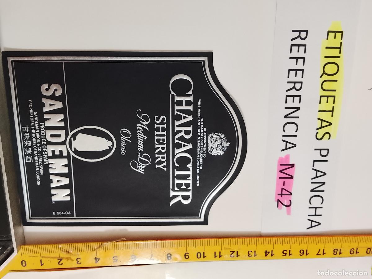 Etiquetas antiguas: HAGA SU OFERTA - ANTIGUA ETIQUETA DE VINO LICOR co&ntilde;ac manzanilla fino SANLUCAR JEREZ CADIZ EL PUERTO