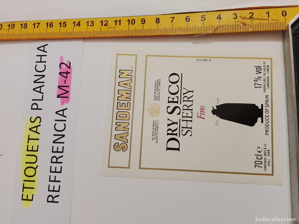 Etiquetas antiguas: HAGA SU OFERTA - ANTIGUA ETIQUETA DE VINO LICOR co&ntilde;ac manzanilla fino SANLUCAR JEREZ CADIZ EL PUERTO