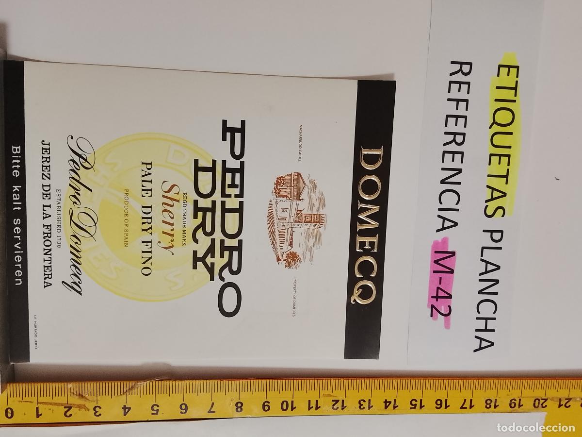 Etiquetas antiguas: HAGA SU OFERTA - ANTIGUA ETIQUETA DE VINO LICOR co&ntilde;ac manzanilla fino SANLUCAR JEREZ CADIZ EL PUERTO