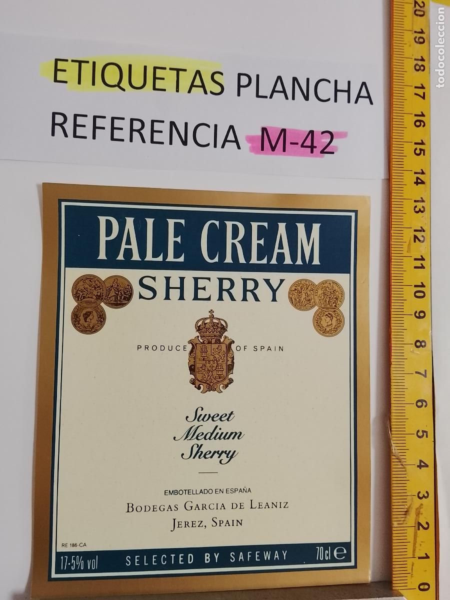 Old Labels: HAGA SU OFERTA - ANTIGUA ETIQUETA DE VINO LICOR co&ntilde;ac manzanilla fino SANLUCAR JEREZ CADIZ EL PUERTO
