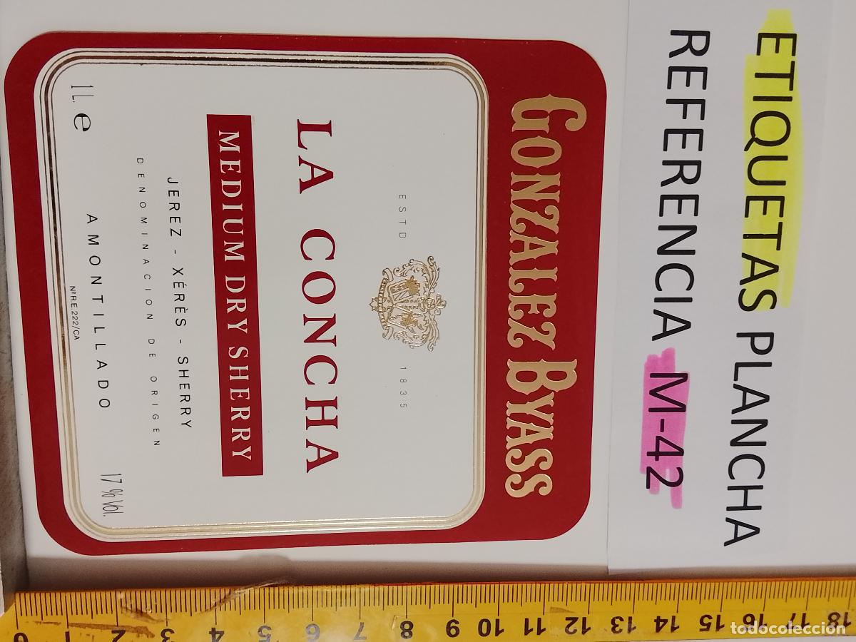 Old Labels: HAGA SU OFERTA - ANTIGUA ETIQUETA DE VINO LICOR co&ntilde;ac manzanilla fino SANLUCAR JEREZ CADIZ EL PUERTO