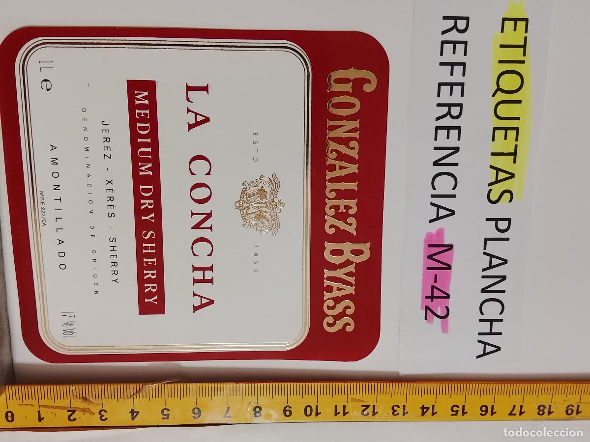 Old Labels: HAGA SU OFERTA - ANTIGUA ETIQUETA DE VINO LICOR co&ntilde;ac manzanilla fino SANLUCAR JEREZ CADIZ EL PUERTO