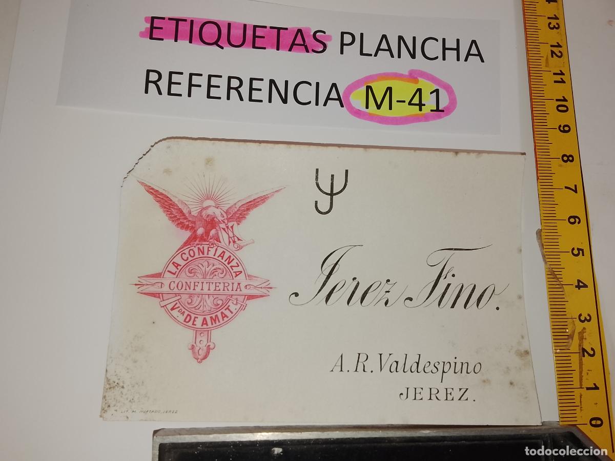 Old Labels: HAGA SU OFERTA - ANTIGUA ETIQUETA DE VINO LICOR co&ntilde;ac manzanilla fino SANLUCAR JEREZ CADIZ EL PUERTO