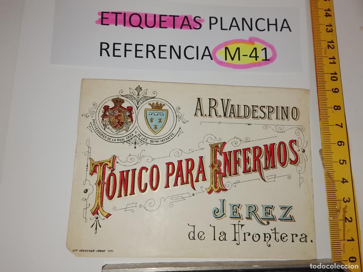 Old Labels: HAGA SU OFERTA - ANTIGUA ETIQUETA DE VINO LICOR co&ntilde;ac manzanilla fino SANLUCAR JEREZ CADIZ EL PUERTO