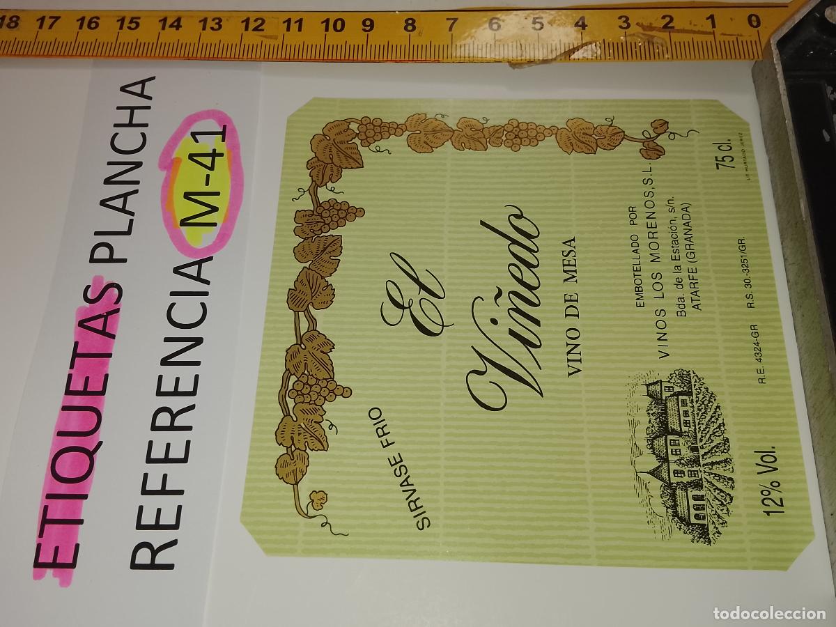 Etichette antiche: HAGA SU OFERTA - ANTIGUA ETIQUETA DE VINO LICOR co&ntilde;ac manzanilla fino SANLUCAR JEREZ CADIZ EL PUERTO