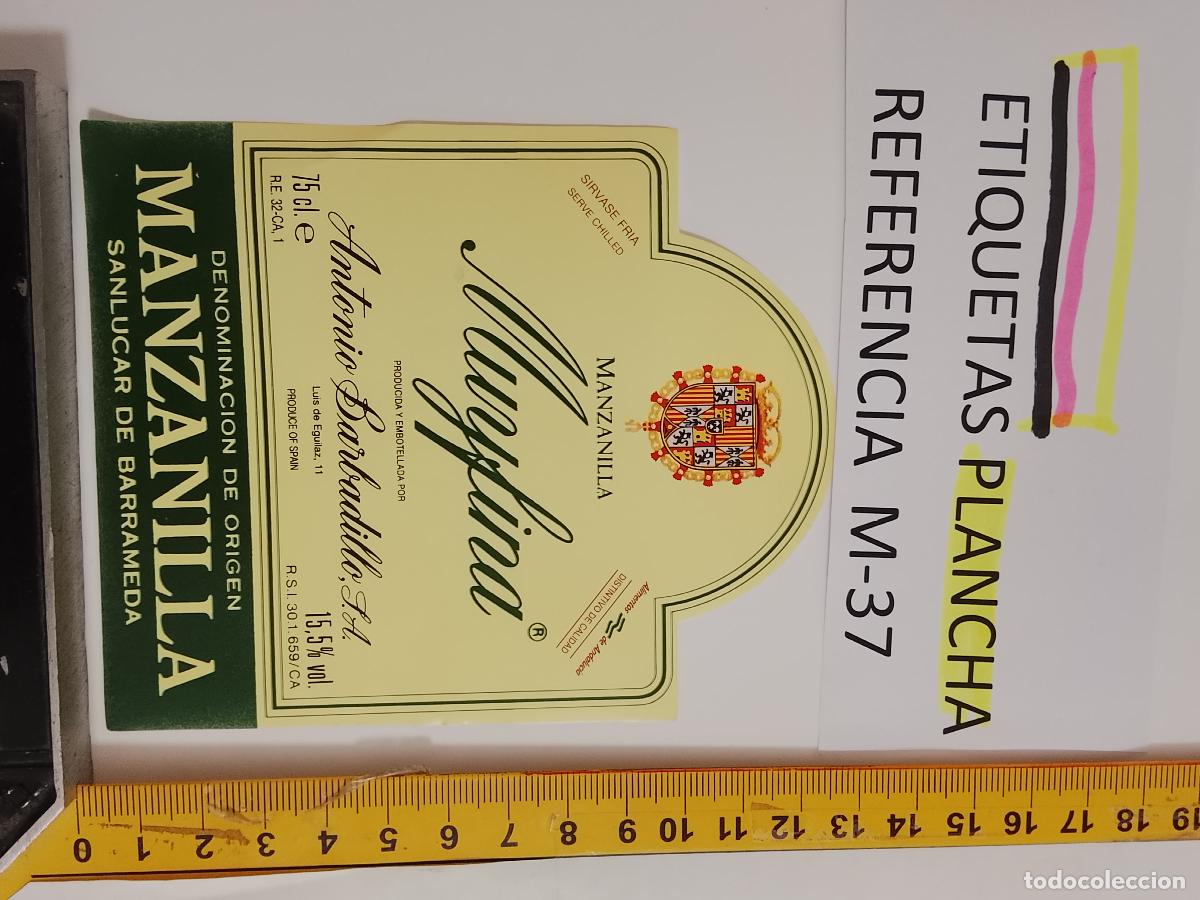 Etiquetas antiguas: HAGA SU OFERTA - ANTIGUA ETIQUETA DE VINO LICOR co&ntilde;ac manzanilla fino SANLUCAR JEREZ CADIZ EL PUERTO