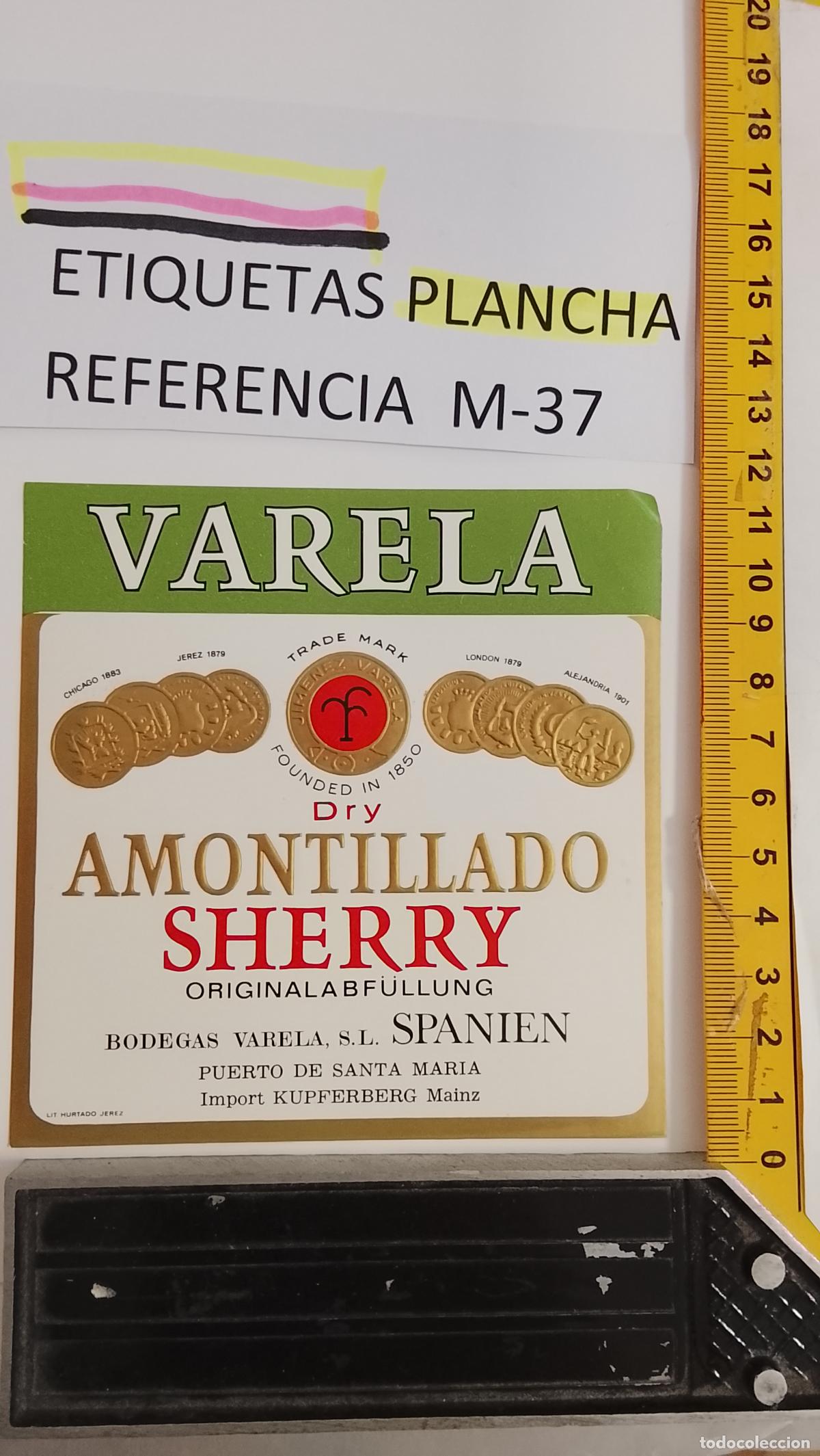 Etiquetas antiguas: HAGA SU OFERTA - ANTIGUA ETIQUETA DE VINO LICOR co&ntilde;ac manzanilla fino SANLUCAR JEREZ CADIZ EL PUERTO