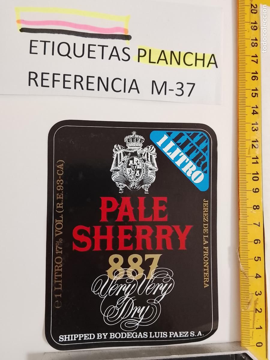 Etiquetas antiguas: HAGA SU OFERTA - ANTIGUA ETIQUETA DE VINO LICOR co&ntilde;ac manzanilla fino SANLUCAR JEREZ CADIZ EL PUERTO
