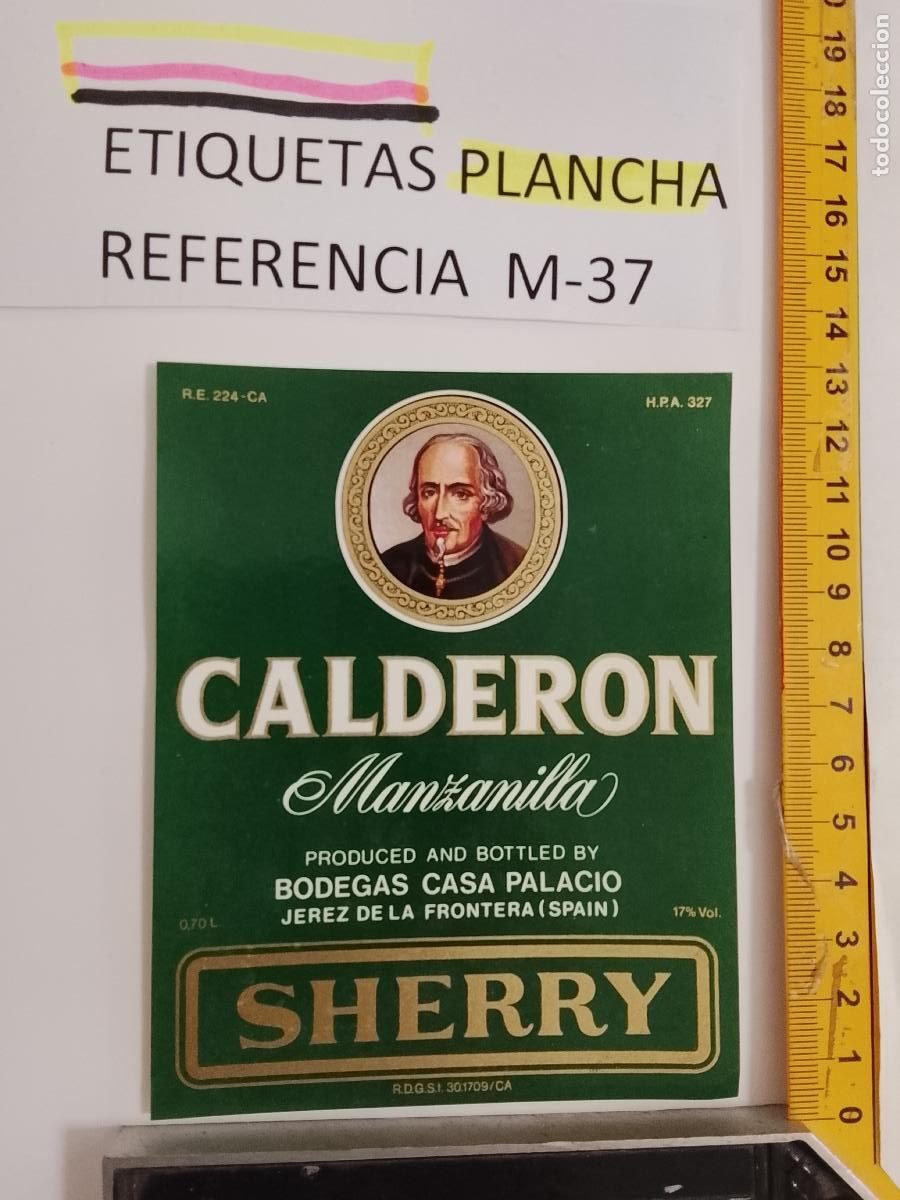 Etiquetas antiguas: HAGA SU OFERTA - ANTIGUA ETIQUETA DE VINO LICOR co&ntilde;ac manzanilla fino SANLUCAR JEREZ CADIZ EL PUERTO