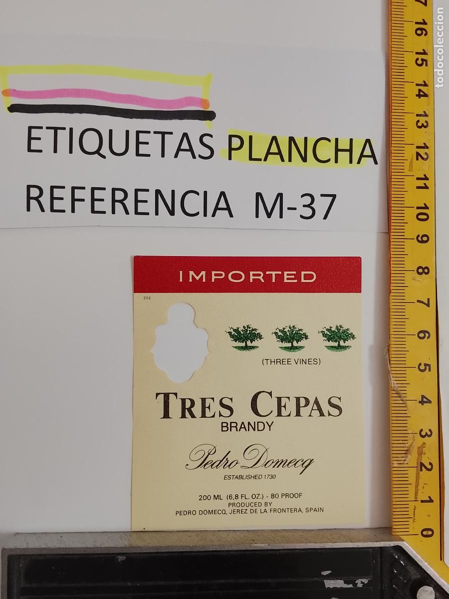Etiquetas antiguas: HAGA SU OFERTA - ANTIGUA ETIQUETA DE VINO LICOR co&ntilde;ac manzanilla fino SANLUCAR JEREZ CADIZ EL PUERTO