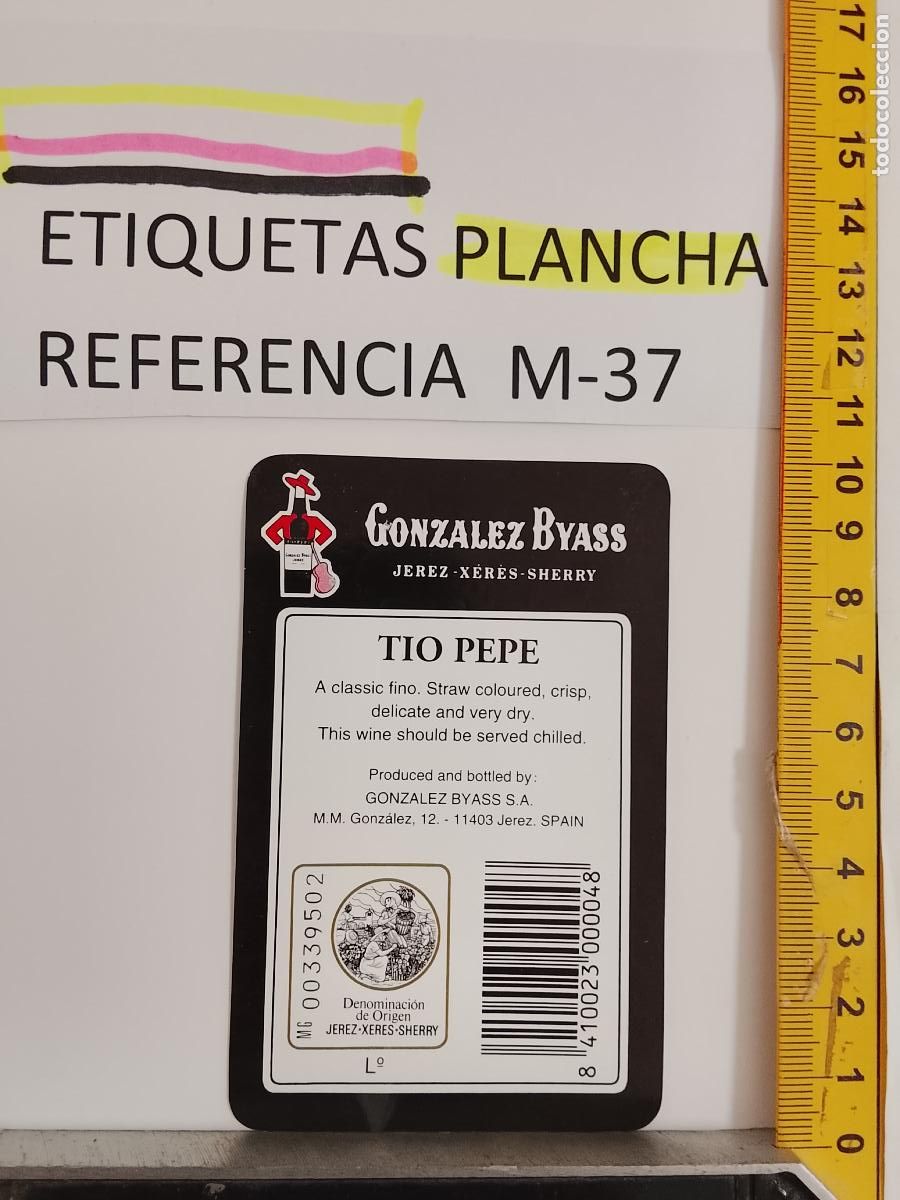 Etiquetas antiguas: HAGA SU OFERTA - ANTIGUA ETIQUETA DE VINO LICOR co&ntilde;ac manzanilla fino SANLUCAR JEREZ CADIZ EL PUERTO