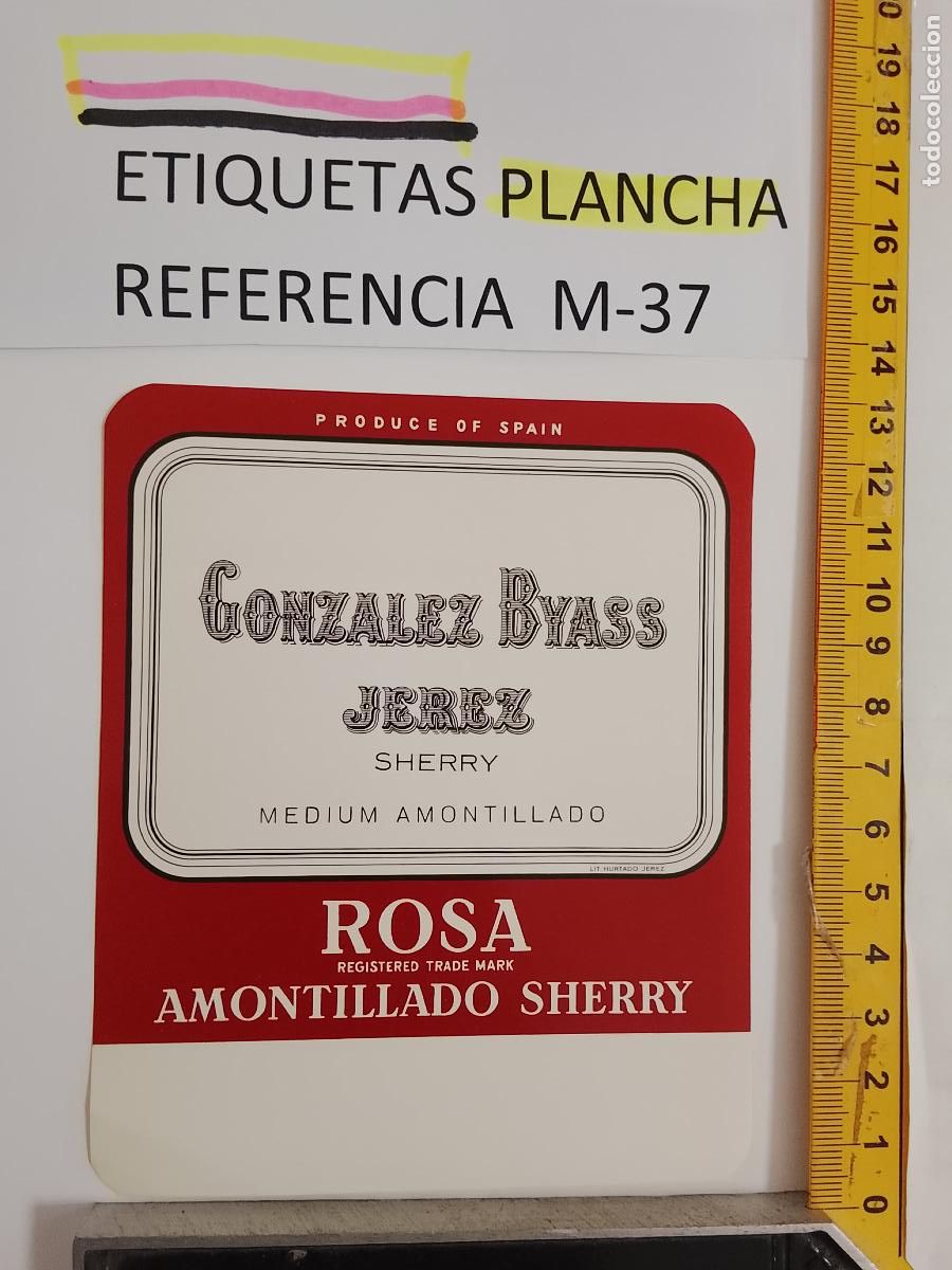 Etiquetas antiguas: HAGA SU OFERTA - ANTIGUA ETIQUETA DE VINO LICOR co&ntilde;ac manzanilla fino SANLUCAR JEREZ CADIZ EL PUERTO