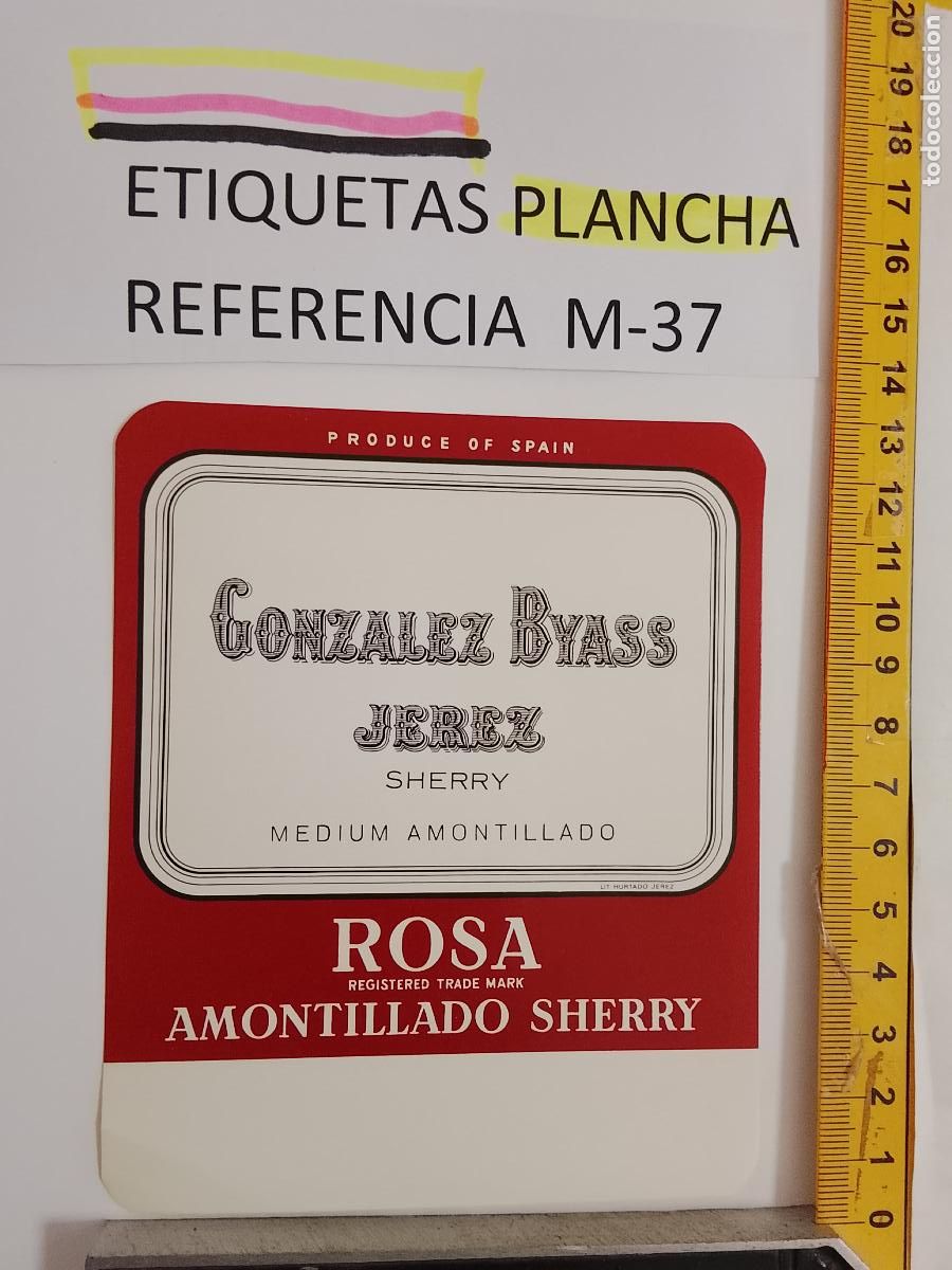 Etiquetas antiguas: HAGA SU OFERTA - ANTIGUA ETIQUETA DE VINO LICOR co&ntilde;ac manzanilla fino SANLUCAR JEREZ CADIZ EL PUERTO