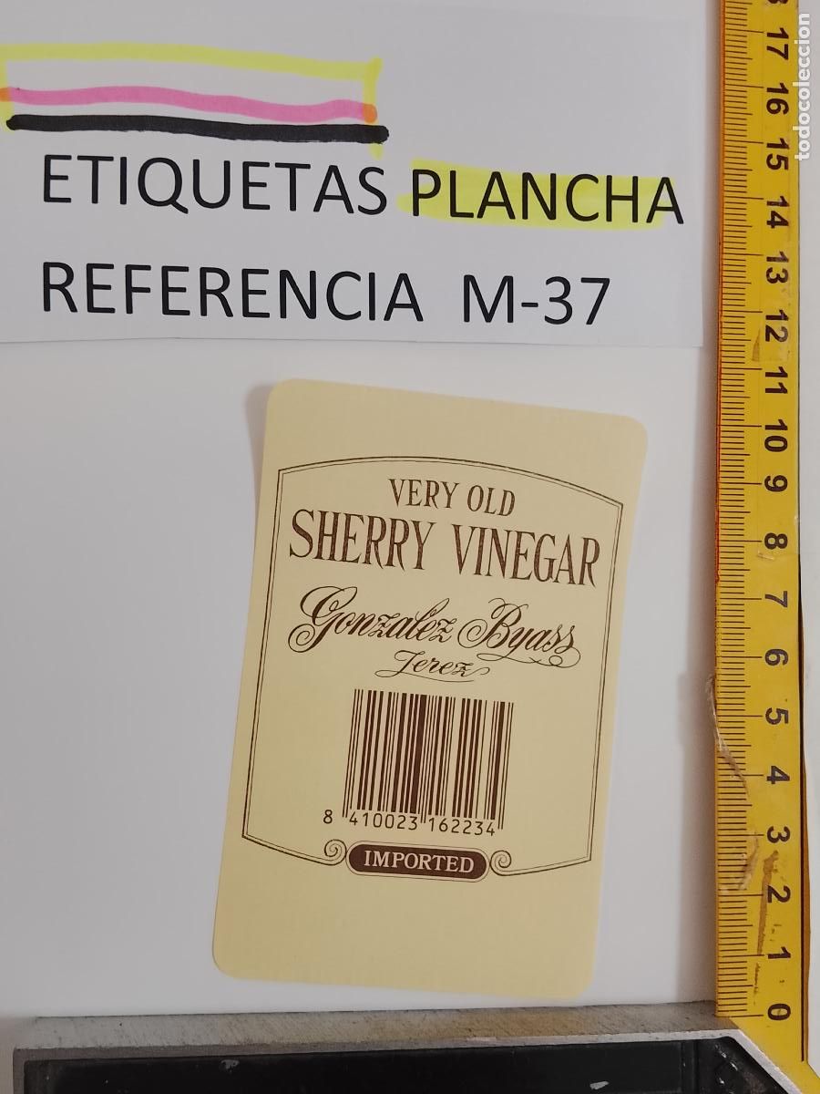 Etiquetas antiguas: HAGA SU OFERTA - ANTIGUA ETIQUETA DE VINO LICOR co&ntilde;ac manzanilla fino SANLUCAR JEREZ CADIZ EL PUERTO